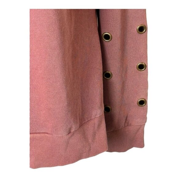 Joe's Jeans Collection Sweatshirt Women Small Mauve Purple Izzy Grommet Pullover - Picture 6 of 9